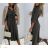 Šaty dlhé elegantné košeľové dlhý rukáv dámske (S / M ONE SIZE) TALIANSKÁ MÓDA IMWE216525