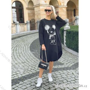 Šaty oversize dlhý rukáv dámske (L / 2XL ONE SIZE) TALIANSKÁ MÓDA IMWK21599