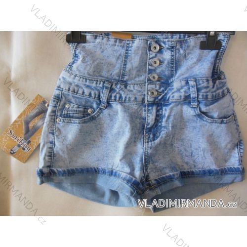 Kraťasy šortky riflové dámske (34-44) SMILING JEANS S129