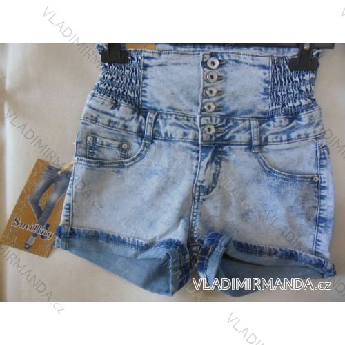 Kraťasy šortky riflové dámske (34-44) SMILING JEANS S121