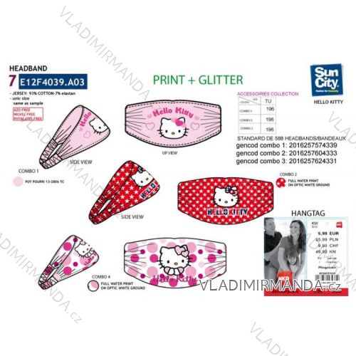 Čelenka hello kitty detská Dievčenské (uni) SUN CITY E12F4039/D/30