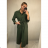 Šaty dlhé elegantné košeľové dlhý rukáv dámske (S / M ONE SIZE) TALIANSKÁ MÓDA IMWE216525