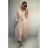 Šaty dlhé elegantné košeľové dlhý rukáv dámske (S / M ONE SIZE) TALIANSKÁ MÓDA IMWE216525