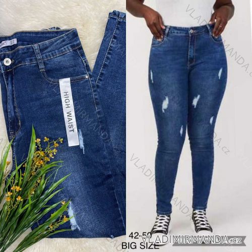 Rifle jeans dlhé dámske nadrozměr (42-50) JEANS JAW216618