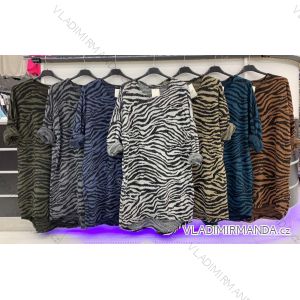 Sveter predĺžený pletený tenký dlhý rukáv dámsky zebra (M / L ONE SIZE) TALIANSKÁ MÓDA IMWD216720