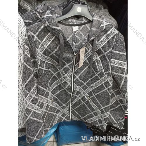 Mikina teplá na zips s kapucňou dámska nadrozmerná (L-4XL) LGM POĽSKO LGM055