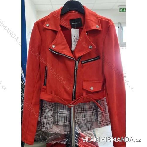 Bunda koženková dámska (S / M ONE SIZE) TALIANSKÁ MÓDA IMM211442