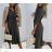 Šaty dlhé elegantné košeľové dlhý rukáv dámske (S / M ONE SIZE) TALIANSKÁ MÓDA IMWE216525