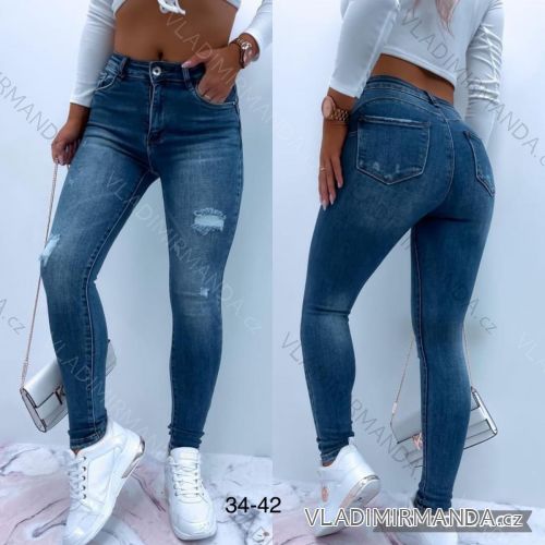 Rifle jeans dlhé dámske (34-42) JEANS JAW21227