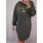 ŠATY ALÁ MIKINA PRODLOUŽENÁ DLOUHÝ RUKÁV DÁMSKÉ oversize (uni XL-XXL) ITALSKá MODA IMS21122