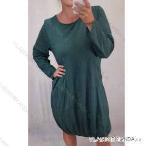 Šaty dlhý rukáv dámske nadrozměr (XL / 2XL ONE SIZE) TALIANSKÁ MÓDA IMS21304