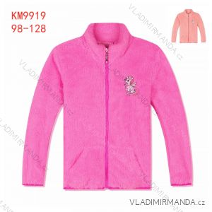 Mikina plyšová na zips detská dievčenské (98-128) KUGO KM9919