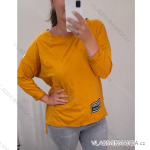 Tričko - tunika dlouhý rukáv dámske nadrozměr (uni XL/XXL) TALIANSKÁ MÓDA IM721444