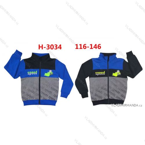 Mikina na zips detská dorast chlapčenská (116-146) Sezóna SEZ21H-3034