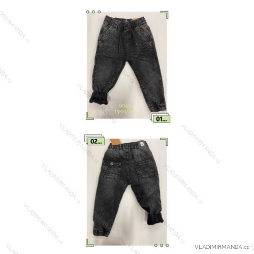 Nohavice rifle jeans zateplené detské dojčenské chlapčenské (1-5 LET) POĽSKÁ MÓDA HKW21GBH9045