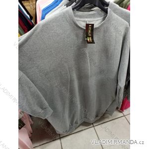 Šaty oversize voľnočasové bavlnené dlhý rukáv dámske nadrozměr (XL / 2XL ONE SIZE) TALIANSKÁ MÓDA IM721355