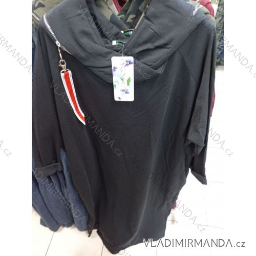 Šaty mikinové dlhý rukáv dámske (M / L ONE SIZE) TURECKÁ MÓDA TMA21016