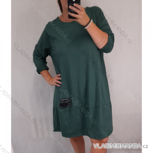 Šaty voľnočasové dlhý rukáv dámske nadrozměr (XL / 2XL ONE SIZE) TALIANSKÁ MÓDA IMD211100