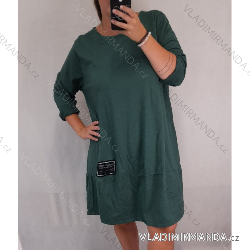 Šaty voľnočasové dlhý rukáv dámske nadrozměr (XL / 2XL ONE SIZE) TALIANSKÁ MÓDA IMD211100