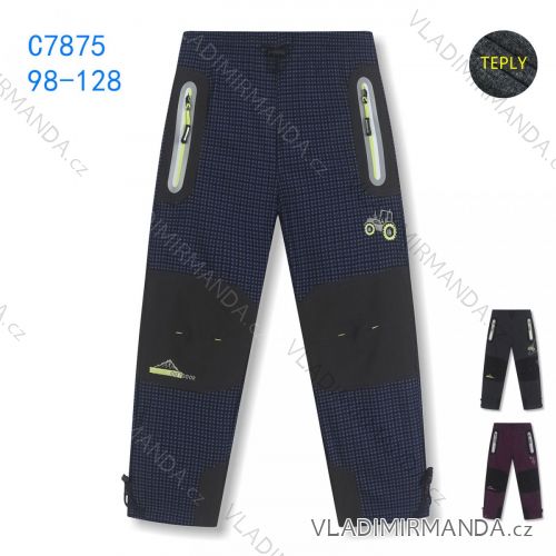 Nohavice outdoor zateplené flaušom detské dievčenské a chlapčenské (98-128) KUGO C7875