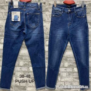 Rifle jeans dlhé dámske nadrozměr (38-48) JEANS JAW21252