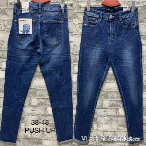 Rifle jeans dlhé dámske nadrozměr (38-48) JEANS JAW21252