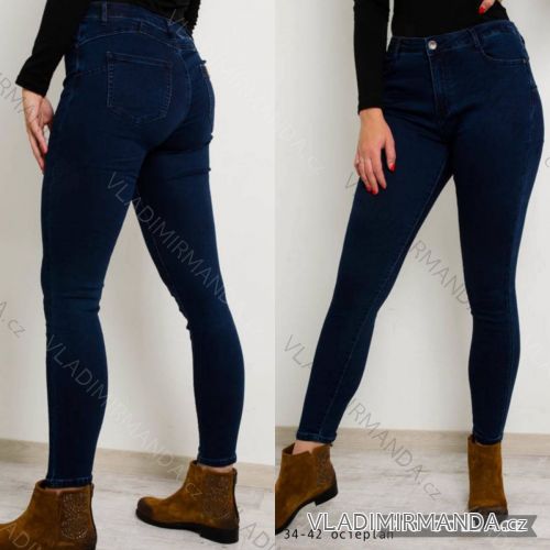 Rifle jeans zateplené dlhé dámske (34-42) JEANS JAW21260