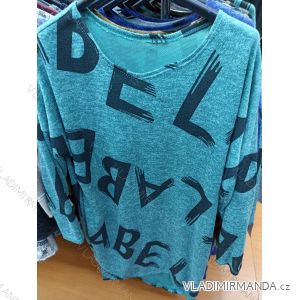 Šaty teplé oversize dlhý rukáv dámske (L / XL ONE SIZE) TALIANSKÁ MÓDA IM821200