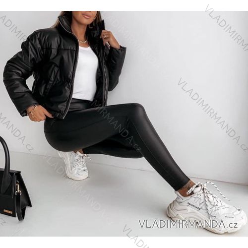 Bunda šustáková mini dlouhý rukáv dámská BR5241 (S/M ONE SIZE) ITALSKÁ MÓDA IMM23MS83306