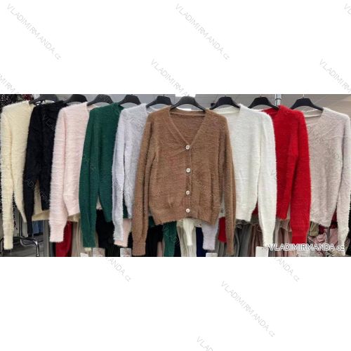Sveter na gombíky dlhý rukáv dámsky (S / M ONE SIZE) TALIANSKÁ MÓDA IMWD217399