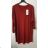 Šaty úpletové dlhý rukáv dámske nadrozměr (XL / 2XL ONE SIZE) TALIANSKÁ MÓDA IM721321 vínová xl/2xl one size