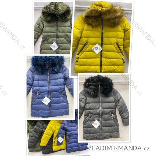 Bunda zimná s kapucňou dámska nadrozměr (3XL-7XL) POĽSKÁ MÓDA PMWK211968TO