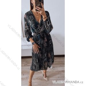 Šaty elegantné dlhý rukáv dámske (S / M ONE SIZE) TALIANSKÁ MÓDA IMWM217661