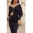 Šaty úpletové dlhé elegantný dlhý rukáv dámsky (S / M ONE SIZE) TALIANSKÁ MÓDA IMWHK217704