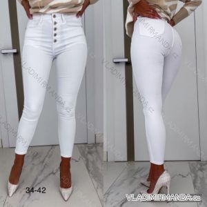 Rifle jeans vysoký pás dlhé dámske (34-42) JEANS JAW217761