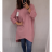 Tunika teplá dlhý rukáv dámska nadrozměr (3XL-6XL) EBELIEVE MA121S-2028