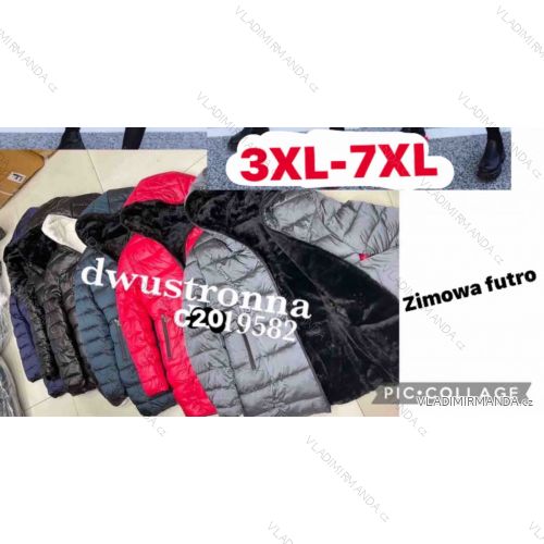 Bunda / Kabát zimná dámska nadrozměr (3XL-7XL) POĽSKÁ MÓDA HKW21C2019582BIG