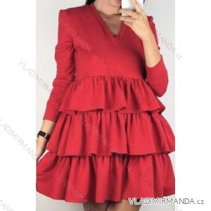 Šaty elegantný dlhý rukáv dámske (S/M ONE SIZE) TALIANSKA MÓDA IMWC218017