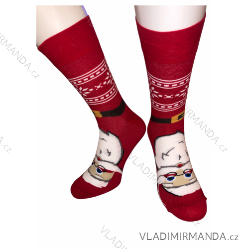 Ponožky vianočné veselé slabé dámske pánske chlapčenské (36-40, 41-43, 44-46) POLSKÁ MÓDA DPP21089