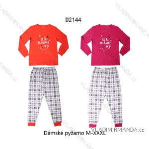 Pyžamo dlhé dlhý rukáv dámske (M-3XL) D2144