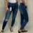 Nohavice rifle jeans dlhé push up dámske (XS-XL) M.SARA MA620S3977G-2/DR S modrá