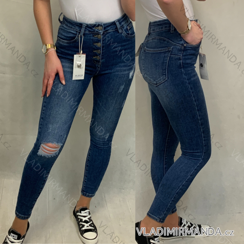 Nohavice rifle jeans dlhé push up dámske (XS-XL) M.SARA MA620S3977G-2/DR S modrá