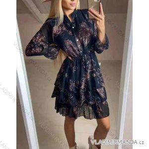 Šaty elegantný dlhý rukáv dámske (S/M ONE SIZE) TALIANSKA MÓDA IMWY218389