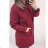 Kabát flaušový baránok dámsky (L / XL ONE SIZE) TALIANSKÁ MÓDA IM321595/DR