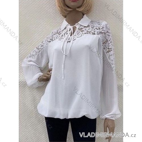 Halenka elegantní dlouhý rukáv dámská (S/M ONE SIZE) ITALSKÁ MÓDA IMWB218556