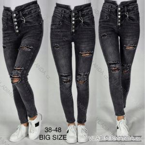 Rifle jeans dlhé dámske nadrozmer (38-48) JEANS JAW22MK0318