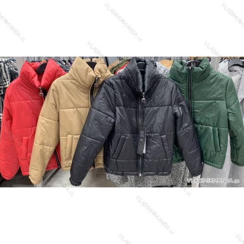 Bunda šusťáková mini bomberka dlhý rukáv dámsky (S-2XL) TALIANSKA MÓDA IMWB22075