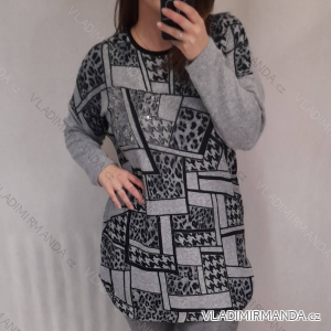 Tunika teplá dlhý rukáv dámska nadrozmer (4XL/5XL ONE SIZE)TURECKÁ MODA TME22003