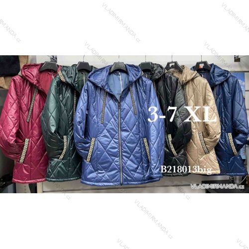 Bunda slabá s kapucňou dámska nadrozmer (3XL-7XL) POLSKÁ MÓDA PMWK22B218013