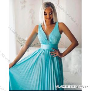 Šaty elegantné spoločenské na ramienka dámske (S/M ONE SIZE) TALIANSKA MÓDA IMM22141